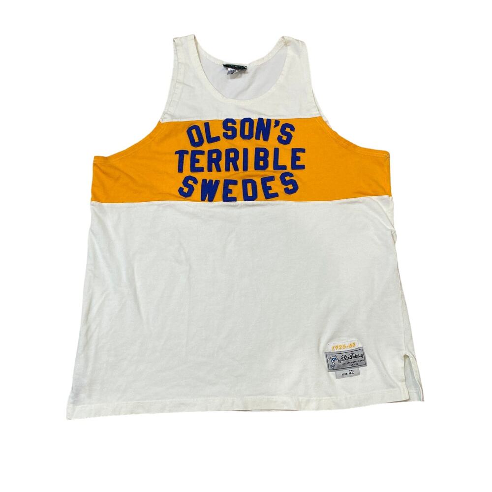 Rare Vintage Olson's Terrible Swedes Stall & Dean Basketball Jersey Men's 52